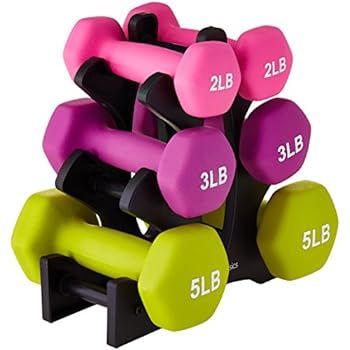 AmazonBasics Neoprene Dumbbell Pairs and Sets with Stands | Amazon (US)