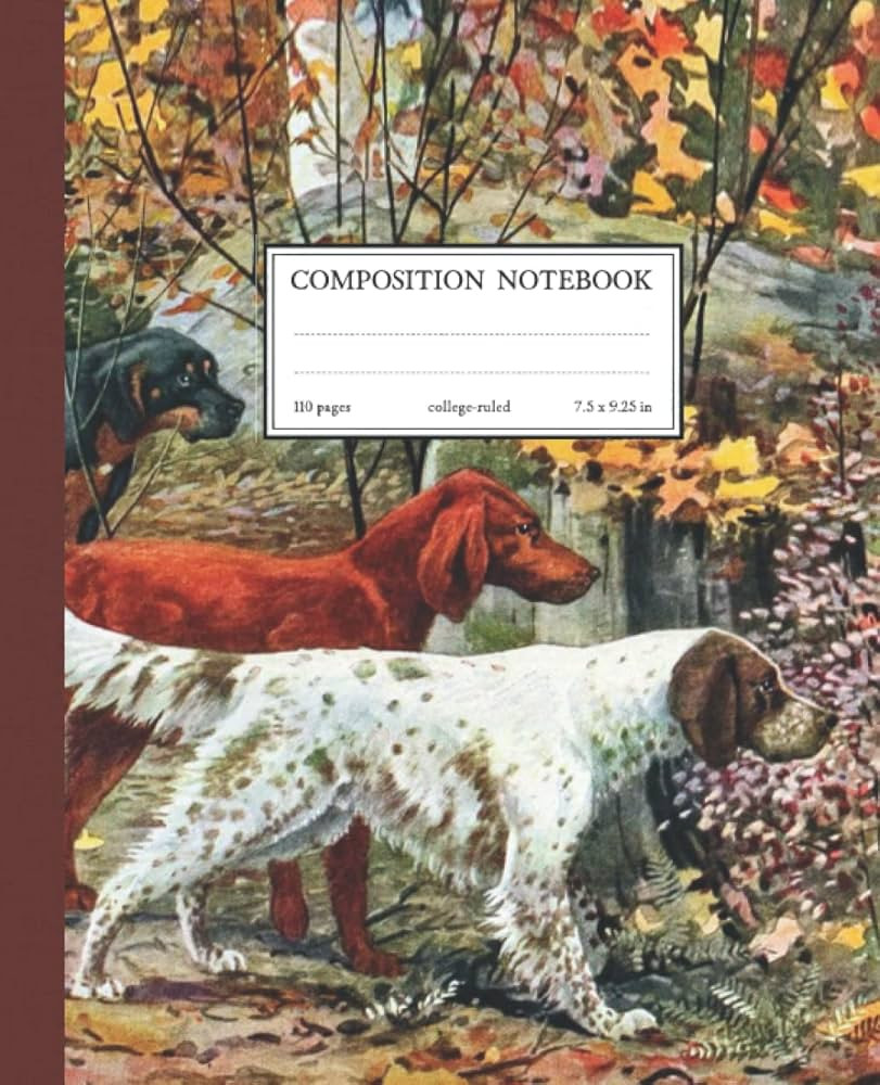 Setter Composition Notebook: College Ruled Lined Journal, Convenient 7.5 x 9.25 size, 110 pages, ... | Amazon (US)