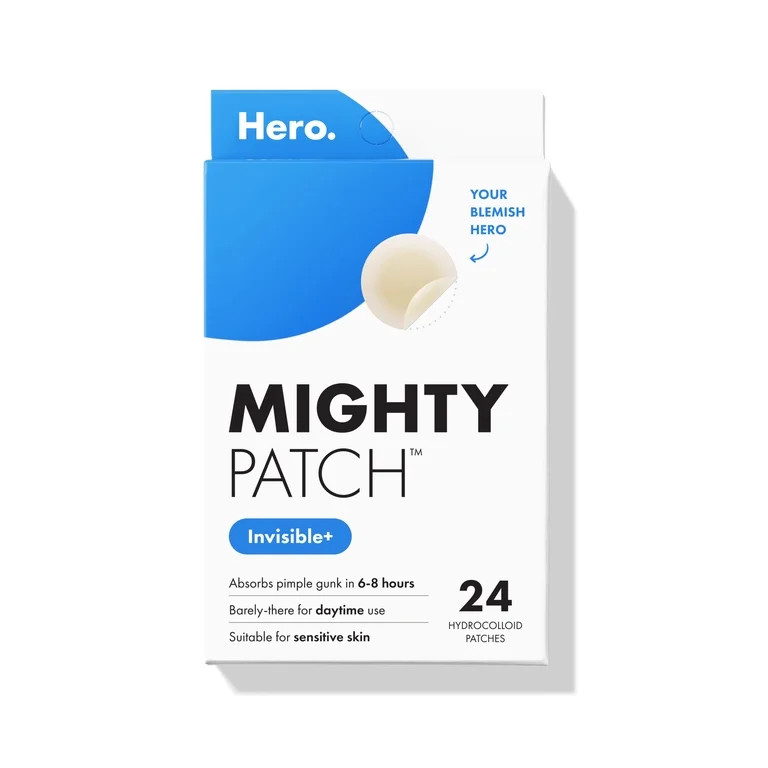 Hero Cosmetics Mighty Patch Invisible, Daytime Hydrocolloid Acne Pimple Patch, 24 Count | Walmart (US)