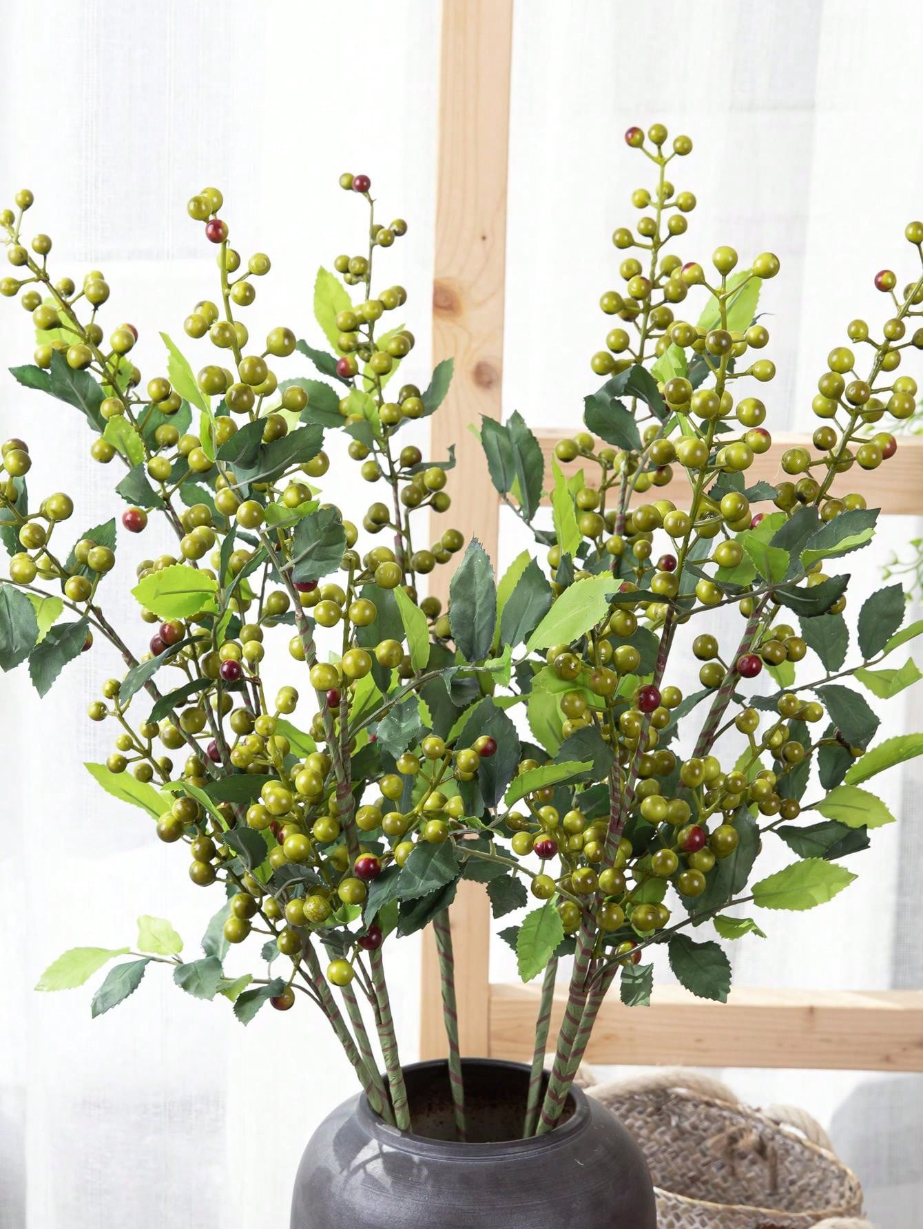 1pc Artificial Holly Berry Stem With Plastic Branch, Diy And Home Decor, Table Decoration,Centerp... | SHEIN