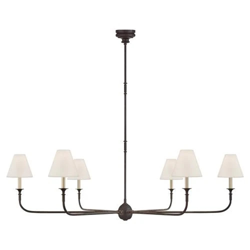 Visual Comfort Piaf Modern Classic Aged Iron Metal Chandelier - Grande | Kathy Kuo Home