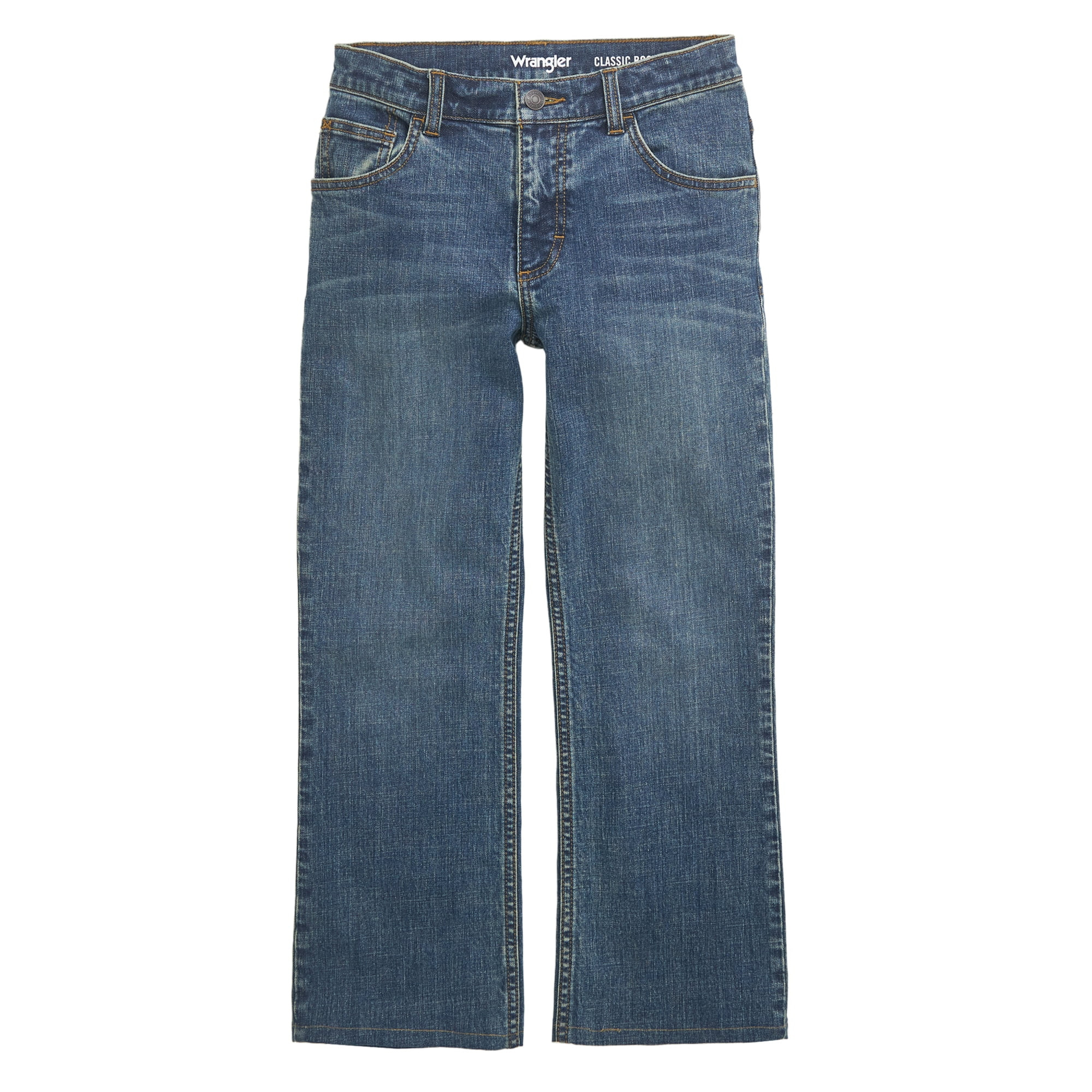 Wrangler Boys Bootcut Denim Jeans, Sizes 4-18 & Husky - Walmart.com | Walmart (US)