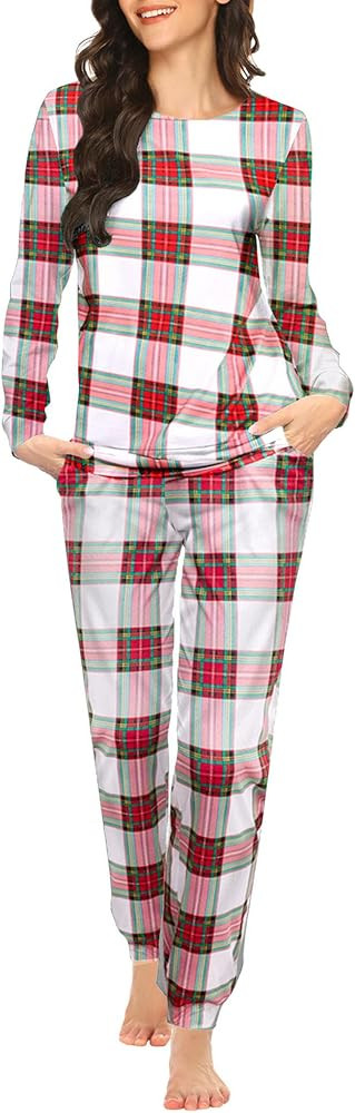 Ekouaer Womens Jogger Pajama Sets Long Sleeve Sleepwear Round Neck Nightwear Soft Pjs Lounge Sets... | Amazon (US)