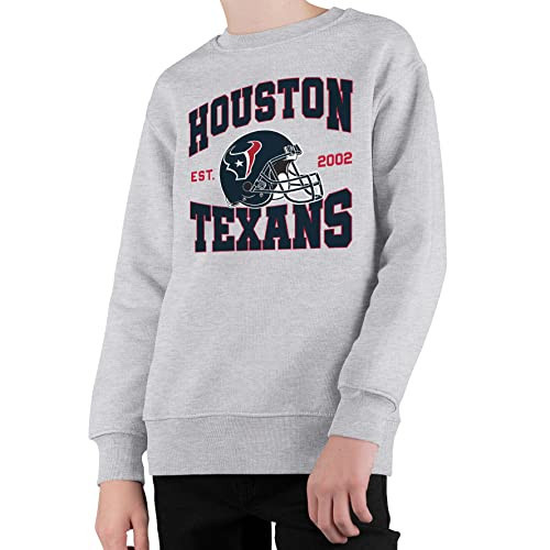 Junk Food Clothing x NFL - Houston Texans - Team Helmet - Kids Crewneck Fleece Sweatshirt for Boys and Girls - Size Small | Amazon (US)