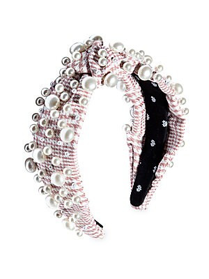 Mixed Faux-Pearl Oversized Knotted Headband | Saks Fifth Avenue