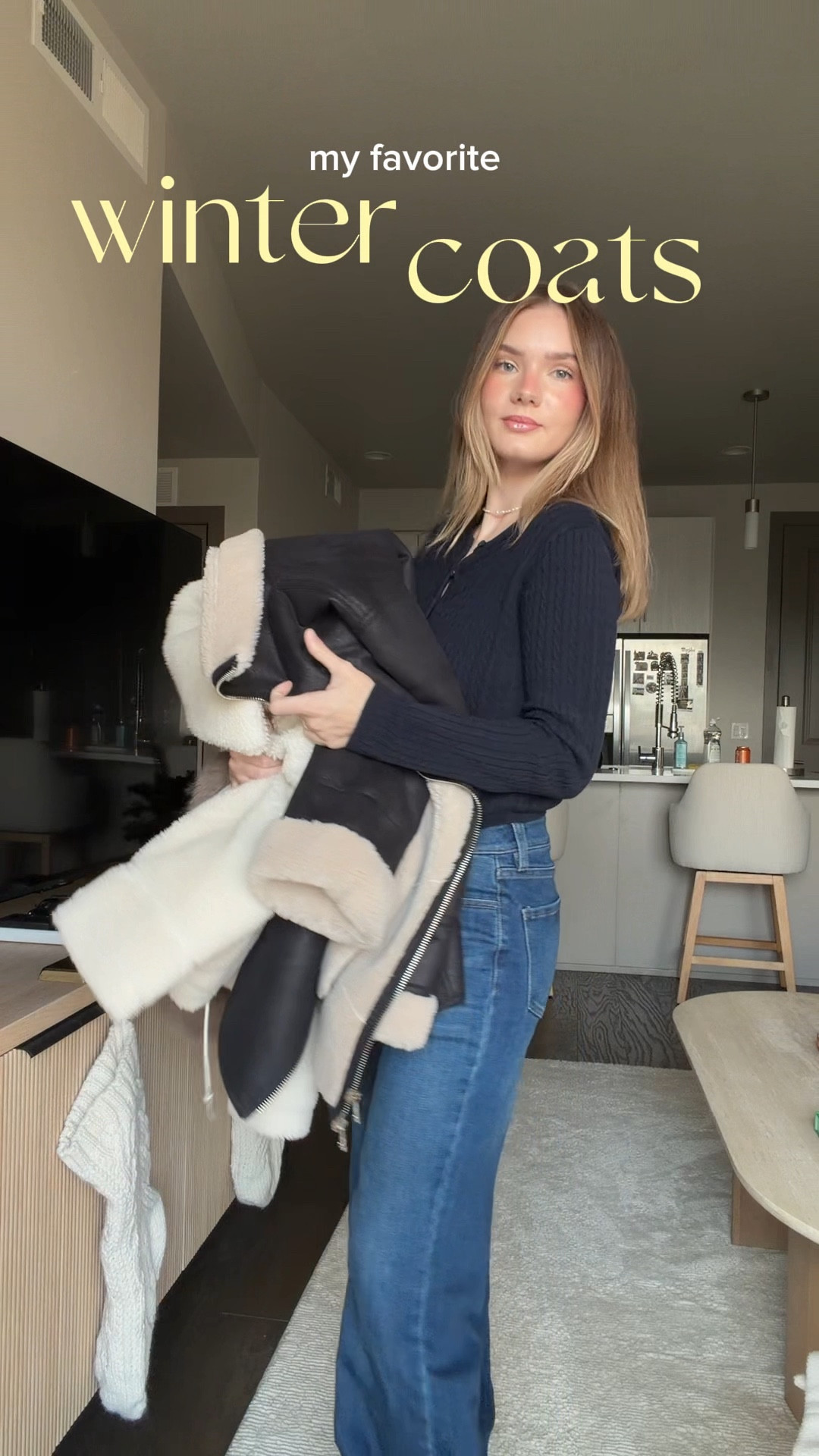 Black shearling coat is old mango from two years ago! Wearing size medium in faux fur jacket, size large in white Sherpa jacket, size x small in super puff and long coat is old H&M! 

#LTKGiftGuide #LTKHoliday #LTKootd