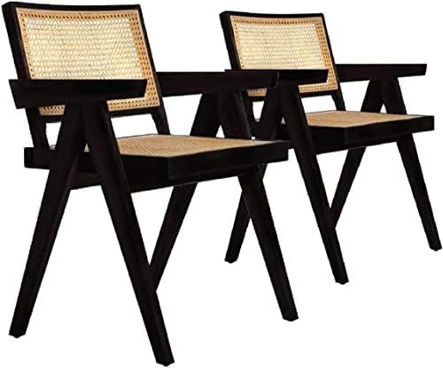 Toylocity Rattan Dining Chairs (Set of 2) | Handmade Jeanneret | Kitchen and Dining Room | Handmade  | Amazon (US)
