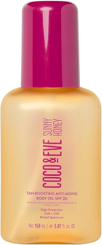 Coco & Eve Tan Boosting Anti-Aging Body Oil SPF20 - Tanning Accelerator Spray, UVA UVB Sun Protec... | Amazon (US)