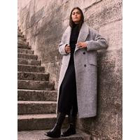 Mint Velvet Grey Marl Textured Easy Coat | Very (UK)