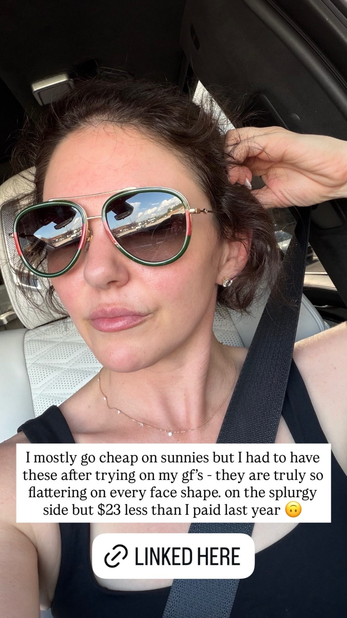 I mostly go cheap on sunnies but I had to have these after trying on my gf’s - they are truly so flattering on every face shape. on the splurgy side but $23 less than I paid last year 🙃

#LTKgrwm #LTKSeasonal #LTKdayinmylife