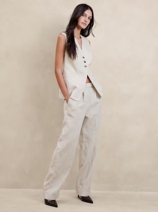 Lina Straight Linen Pant | Banana Republic (US)