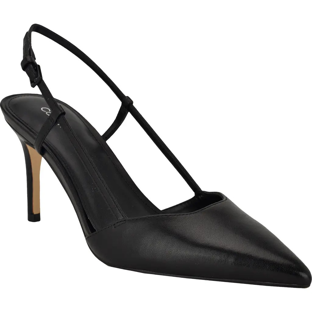 Calvin Klein Jesa Slingback Pointed Toe Pump in Black at Nordstrom Rack, Size 8 | Nordstrom Rack