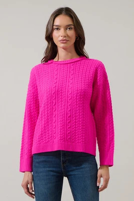 Pammie Knit Dropped Long Sleeve Sweater | Sugarlips