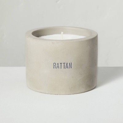 5oz Rattan Mini Cement Candle - Hearth &#38; Hand&#8482; with Magnolia | Target