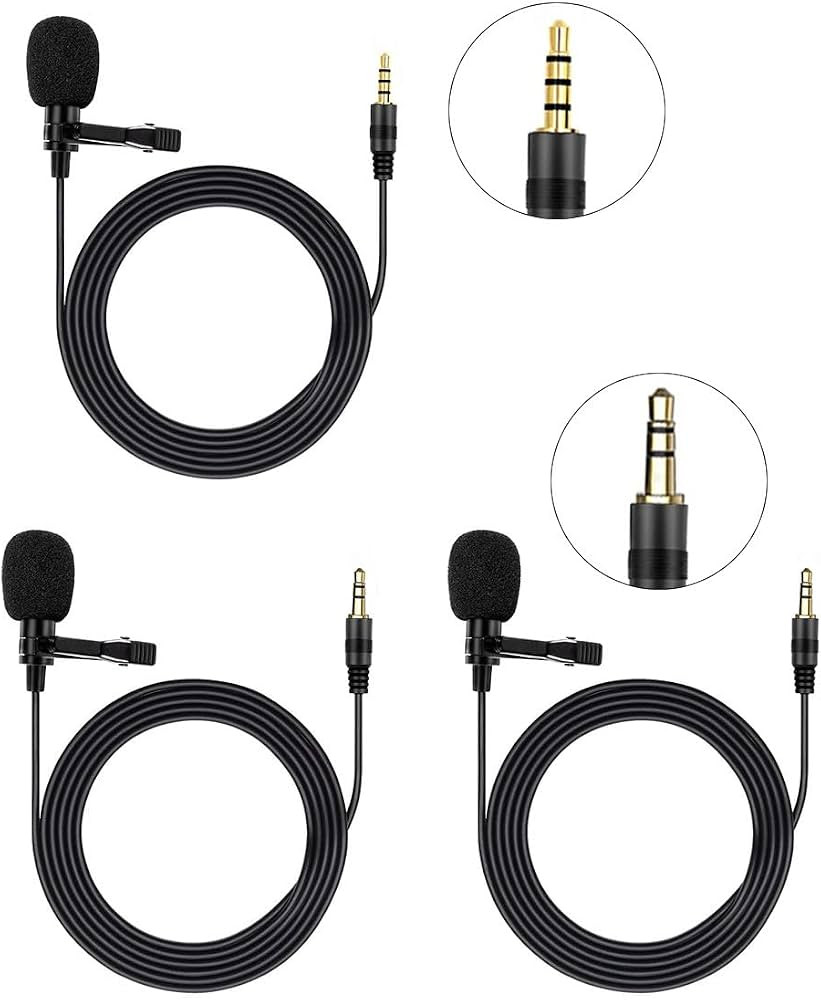 Lavalier Lapel Microphone, Portable Collar Clip Mic Compatible with iPhone Android Smartphone Amp... | Amazon (US)