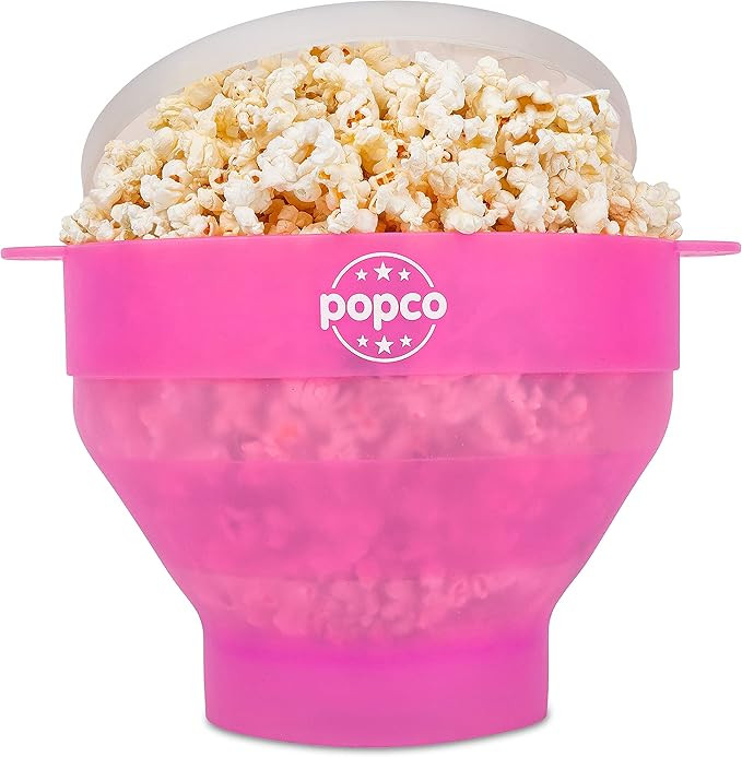 The Original Popco Silicone Microwave Popcorn Popper with Handles, Silicone Popcorn Maker, Collap... | Amazon (US)