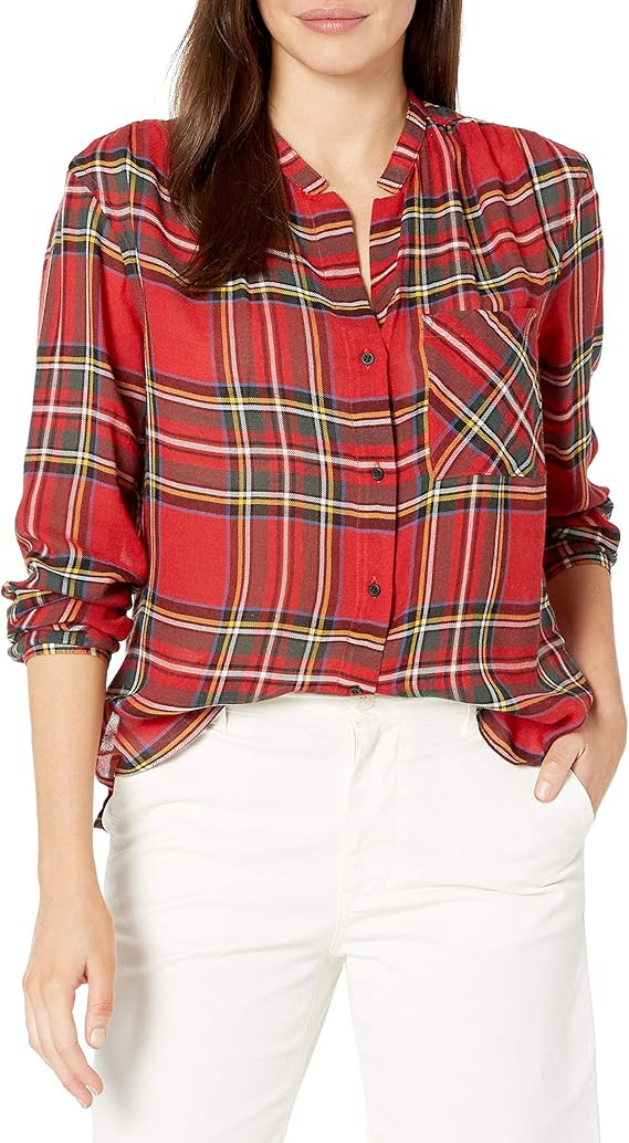 Pendleton Women's Helena Mandarin Collar Shirt | Amazon (US)