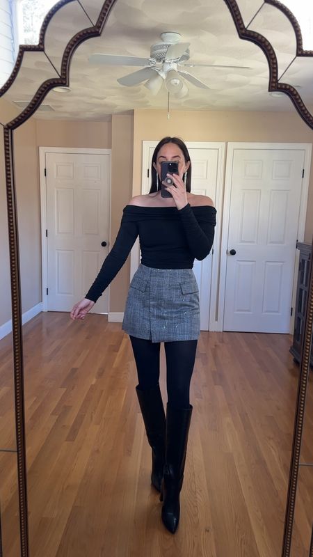 The cutest winter skirt outfit! Skirt is sold out but found others!!! 
