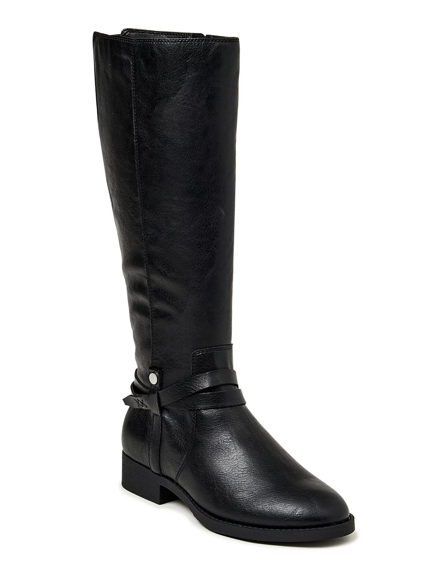Time and Tru Women's Riding Boot (Wide Width Available) - Walmart.com | Walmart (US)
