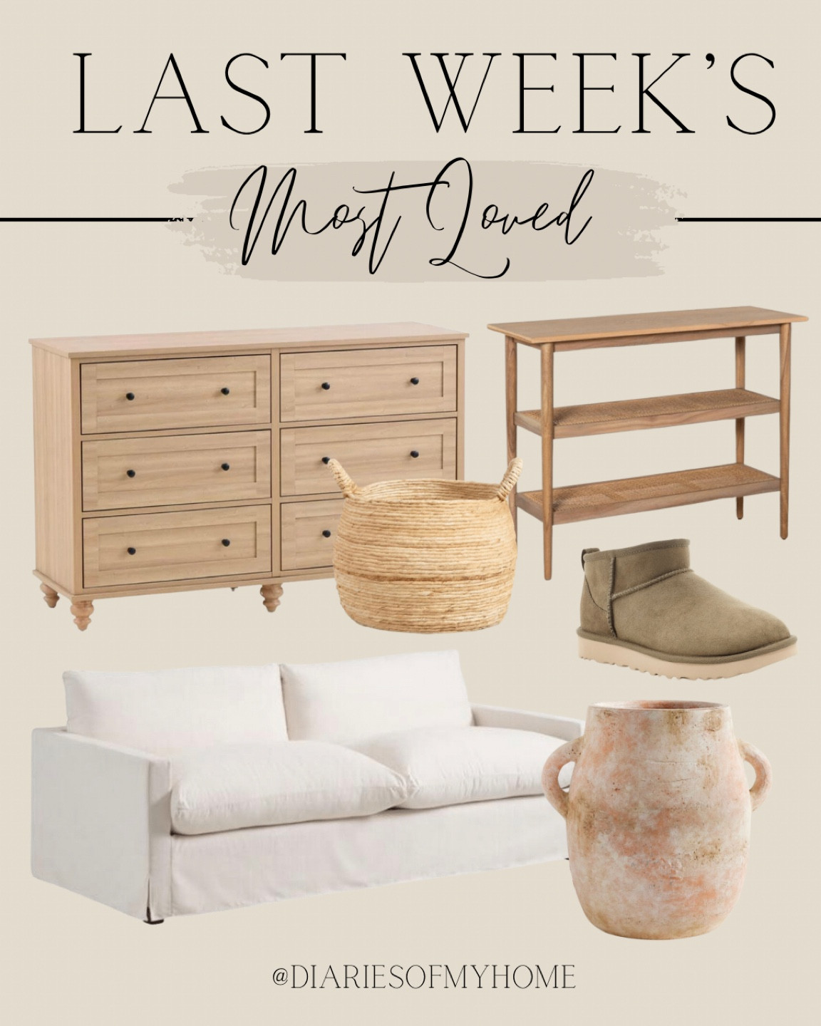 Last Week’s Bestsellers 🤍✨ #mostloved #bestselling #bestsellers #followerfavorites #topsellers


#dresser #walmartdresser #walmarthome #walmartfurniture #hearthandhand #consoletable #entrywaytable #entrytable #sofa #whitesofa #couch #jugvase #ugg #burntoliveugg #uggultramini #basket #bigbaskets #wovenbasket #worldmarket #potterybarn #target #organicmodern #homeinspo #homedecor #faves #favoritefinds #homefinds #homefaves #homefav #neutrals #neutralaesthetic #homeaesthetic #moodboard #designboard #interiordesign #interiors #texas #latina #decor #home #decorations #hallway #bedroom #masterbedroom #mediaroom #guestbedroom #guestroom 

#LTKsalealert #LTKhome #LTKSeasonal