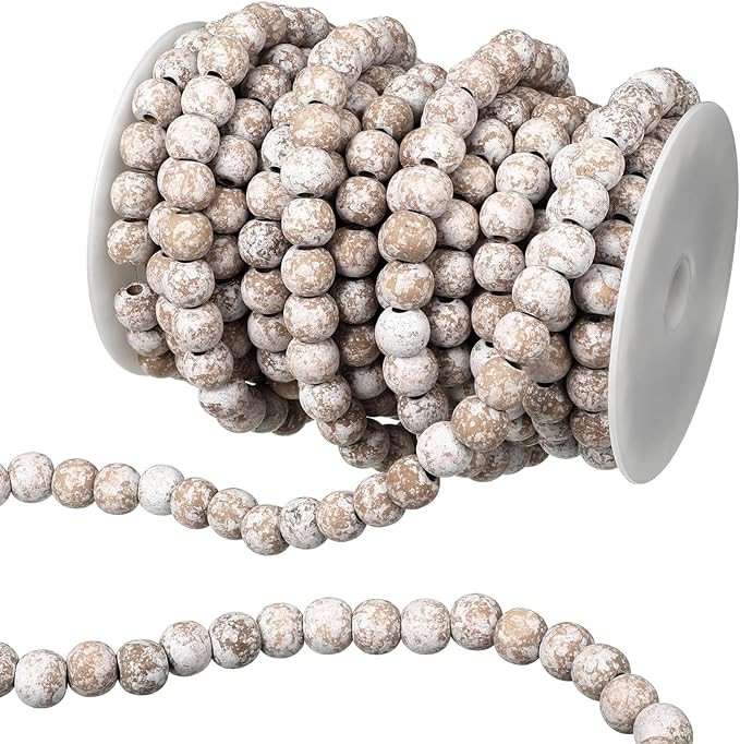 Libima 26 Feet Christmas Wooden Bead Garland Christmas Tree Decorations Rustic Farmhouse Bead Gar... | Amazon (US)