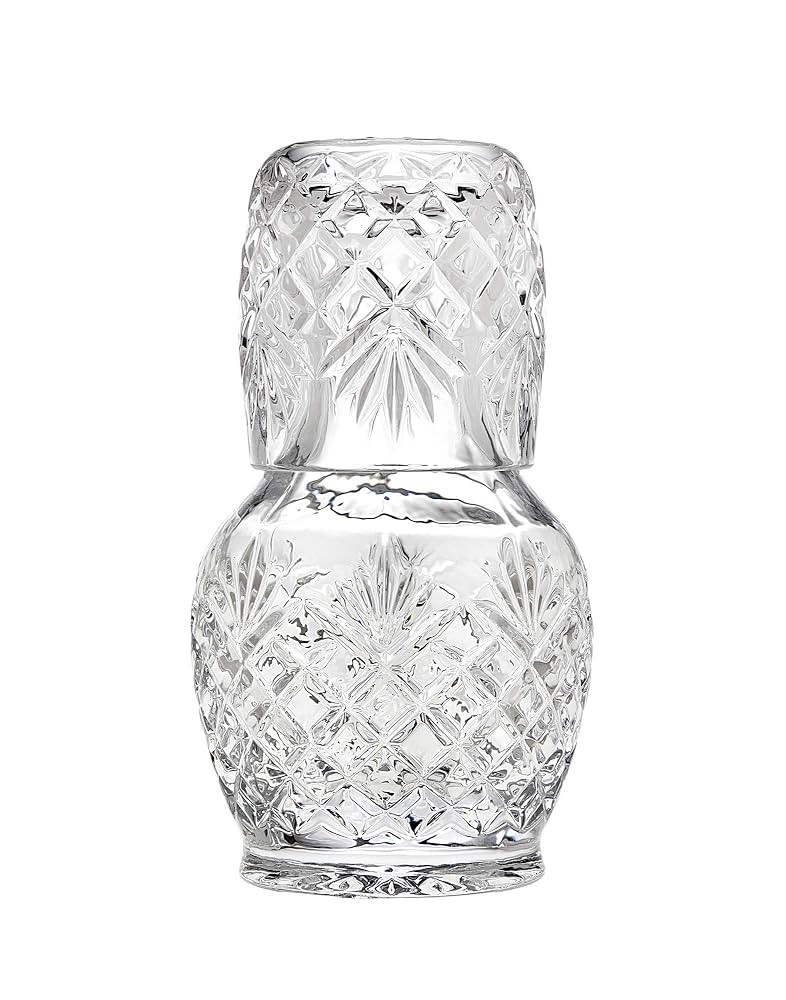 Godinger Shannon Night Water Carafe with Tumbler Glass - The Carafe Holds 16 oz, The Cup 8 oz | Amazon (US)