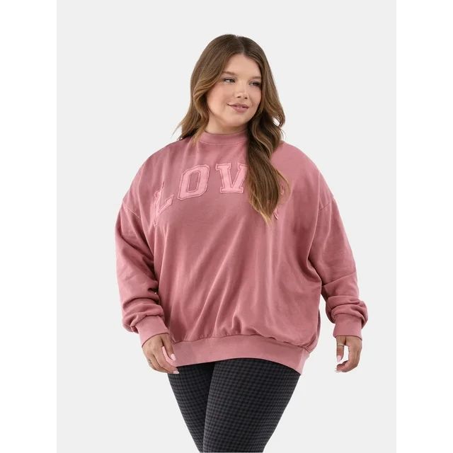 No Boundaries Juniors Plus Size Graphic Crewneck Sweatshirt, Sizes 1X-4X | Walmart (US)