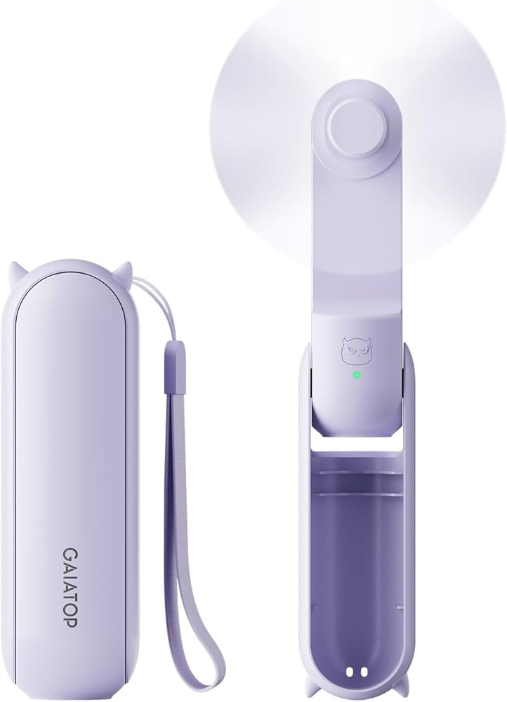 Gaiatop Portable Handheld Fan, Foldable Small Fan, Mini Hand Held Fan with USB Rechargeable 2000m... | Amazon (US)