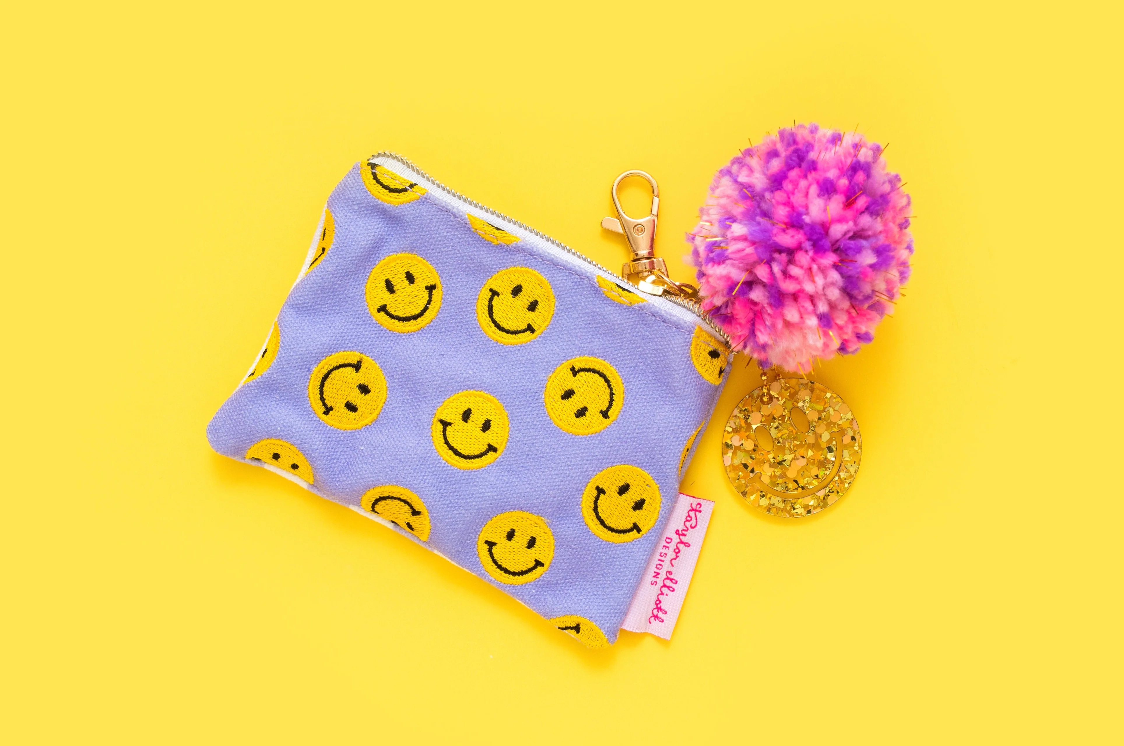 Smiley Cardholder Keychain Pouch | Taylor Elliott Designs