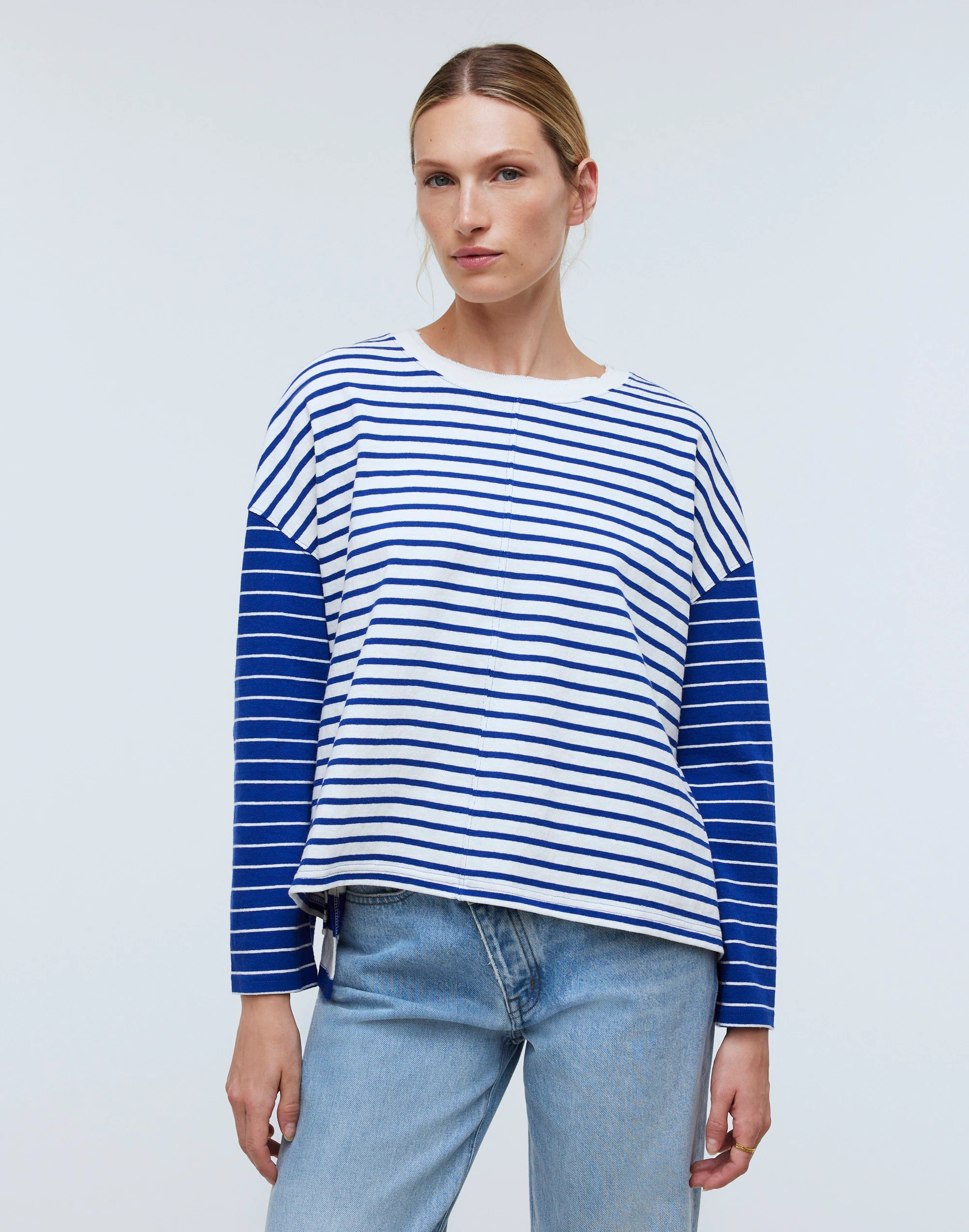 Easy Long-Sleeve Rugby Tee in Contrasting Stripe | Madewell