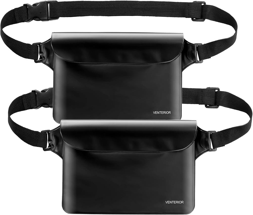 Waterproof Waist Pouch 2-Pack | Beach Accessories Fanny Pack for Swimming Snorkeling Sailing Kaya... | Amazon (US)