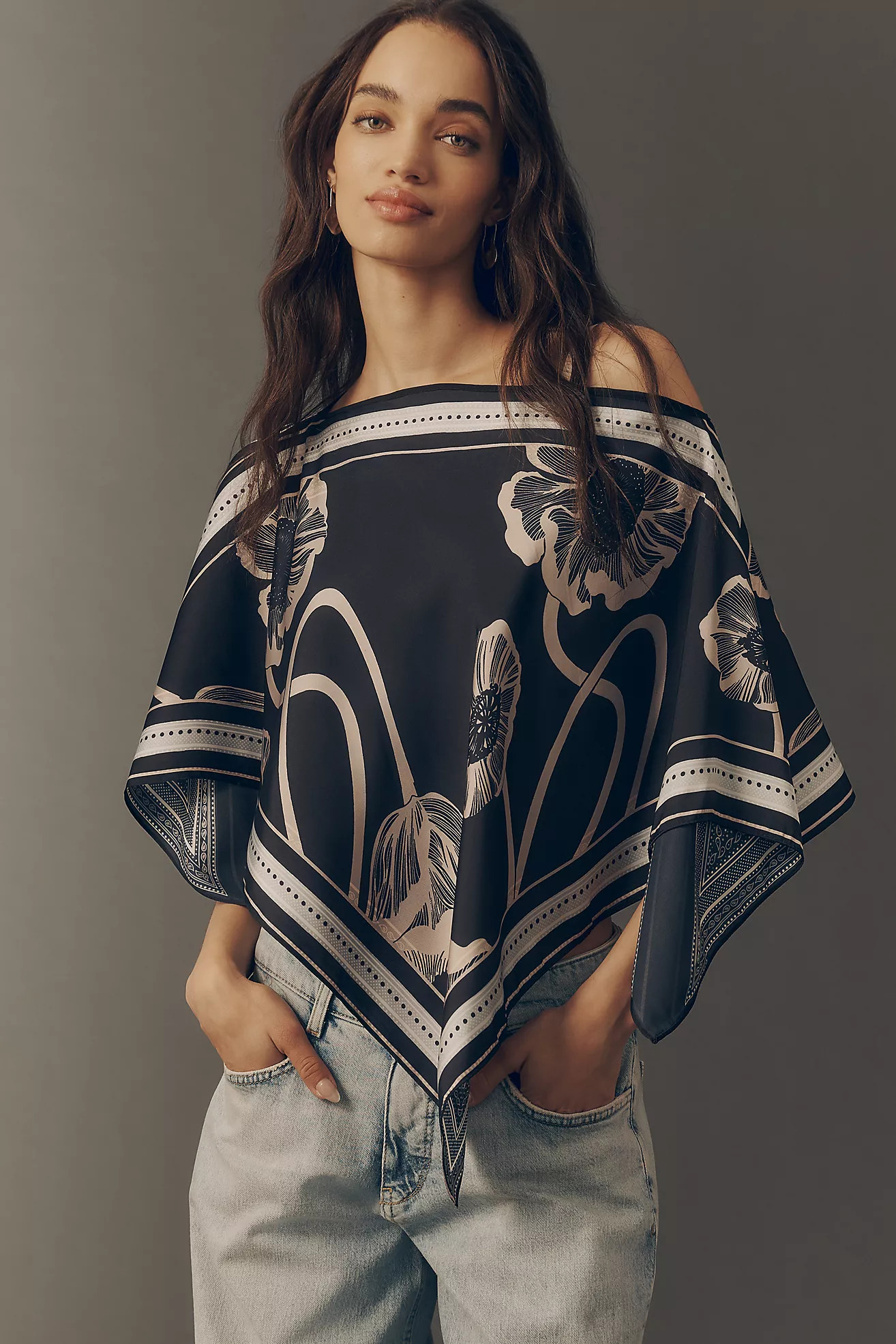 By Anthropologie Printed Scarf Poncho | Anthropologie (US)