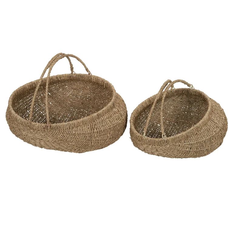 Decorative 2 Piece Seagrass Basket Set | Wayfair North America