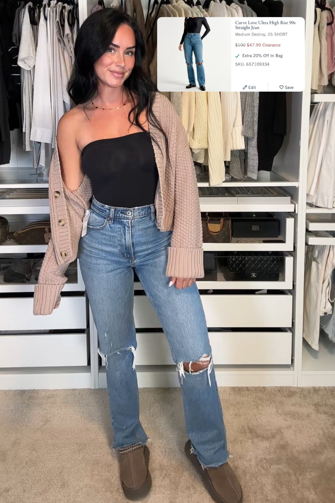 Wearing a size small sweatshirt, size medium bodysuit, size 26 curve love jeans 

#LTKFindsUnder100 #LTKStyleTip #LTKFindsUnder50