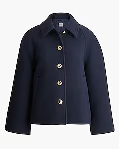 Cropped wool-blend swing coat | J.Crew Factory