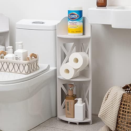 Corner Shelves,Corner Shelf Stand Great for Bathroom Storage Small Space,Toilet Paper Stand for B... | Amazon (US)