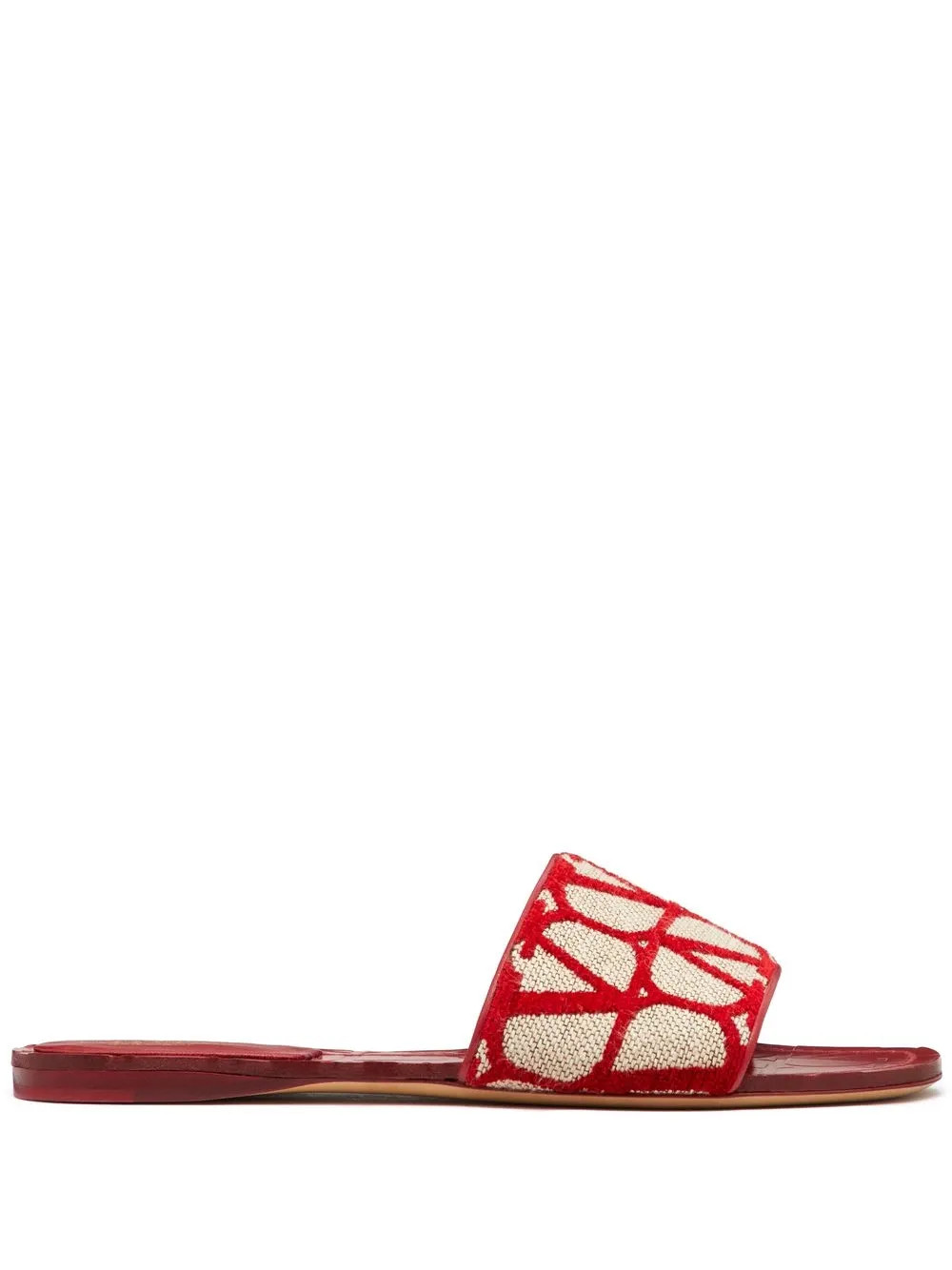 Valentino Garavani VLogo Toile Iconographe Slides - Farfetch | Farfetch Global