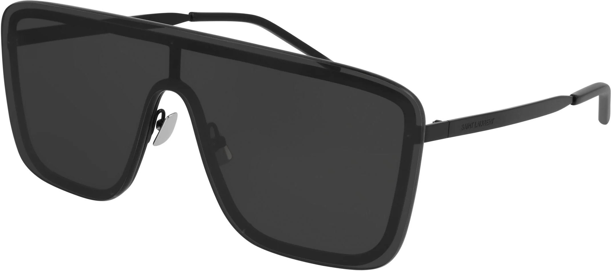 Saint Laurent New Wave SL 364 MASK Sunglasses 002 - Black - Black Unisex Shield | Designer Optics