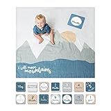 lulujo Baby’s First Year Milestone Blanket and Card Set | 40in x 40in| Baby Shower Gift | I Will Mov | Amazon (US)