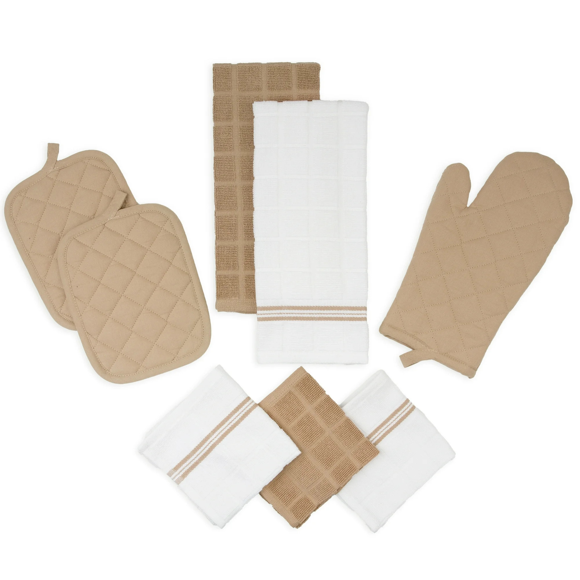 Mainstays, 8 Pack Kitchen Set, Brown | Walmart (US)