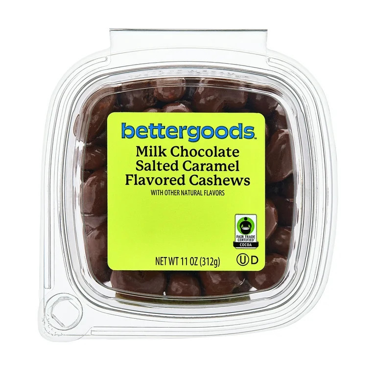 bettergoods Milk Chocolate Salted Caramel Flavored Cashews, 11 oz | Walmart (US)