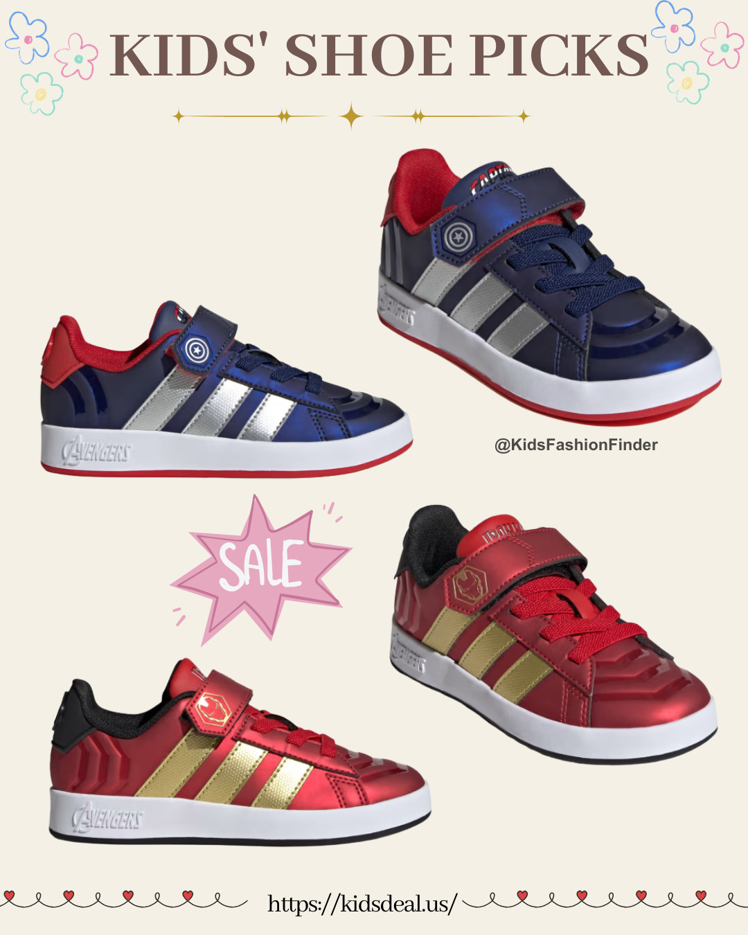 🦸‍♂️👟 adidas x Marvel Avengers Kids Shoes ⚡✨

Made for little Avengers fans 💥
Featuring a 3D Avengers “A” logo on the heel, superhero graphics on the sides & Marvel logos on the sole 😍
Every detail is packed with Marvel magic!

🔥 On sale + EXTRA 30% OFF with code SCORE 🙌

Sizes available starting from 10.5K+

Perfect for school, playtime & superhero adventures 💛

#adidasKids #MarvelAvengers #KidsShoes #SuperheroStyle #MarvelKids #SneakerKids #MomFinds #KidsFashion #SaleAlert

#LTKSaleAlert #LTKTravel #LTKKids