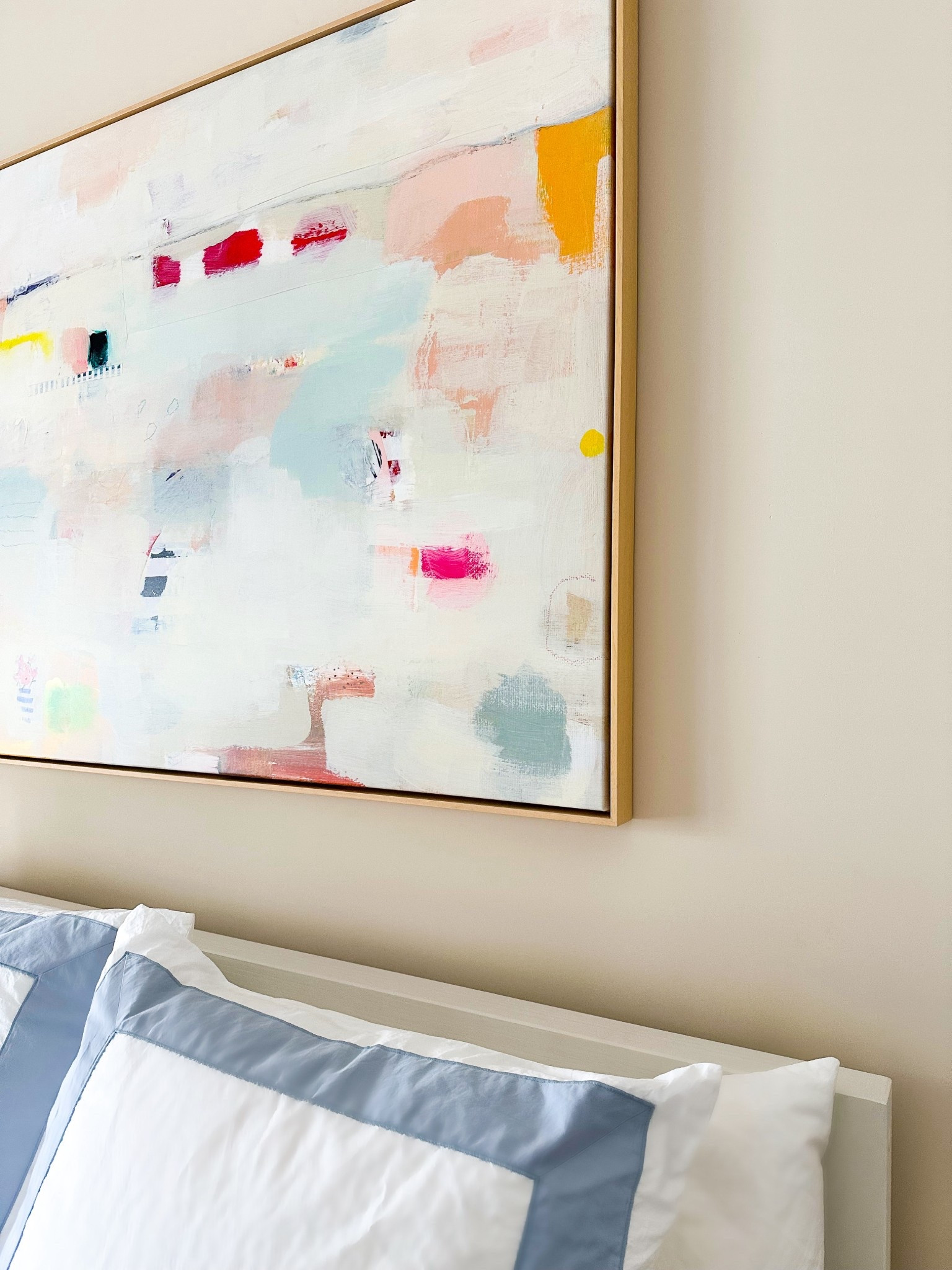 Art can truly bring a room to life ✨ This vibrant collage bursts with bright colors and dynamic patterns, creating an energetic visual experience. #vbradleyinteriors

#LTKHome