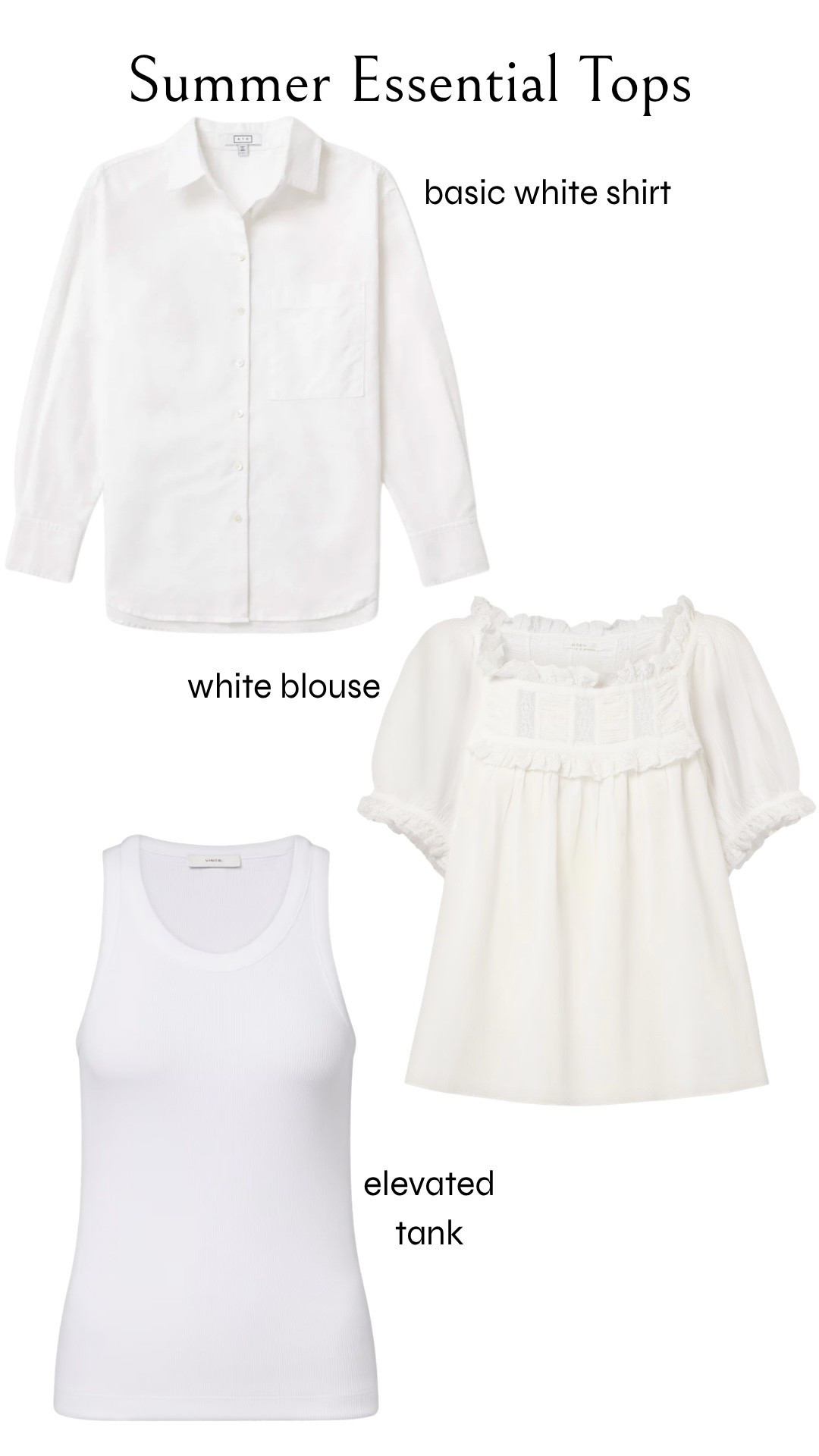 Summer essential tops

#LTKootd #LTKgrwm #LTKSeasonal