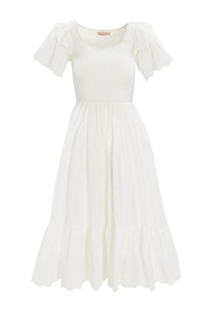 Janie Dress in White Eyelet | Ivy City Co