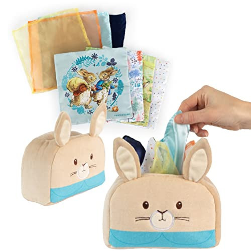 Kids Preferred Peter Rabbit Tissue Box Montessori Sensory Toy 8 Double Sided Tissues For Infants, Babies, and Kids Based on the Beatrix Potter Books | Amazon (US)