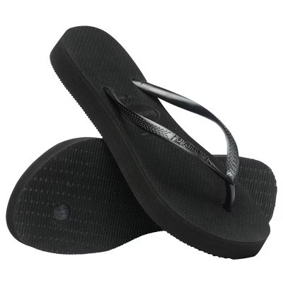 Havaianas Women's Slim Flatform Flip Flops - BLACK, 9-10 | Target