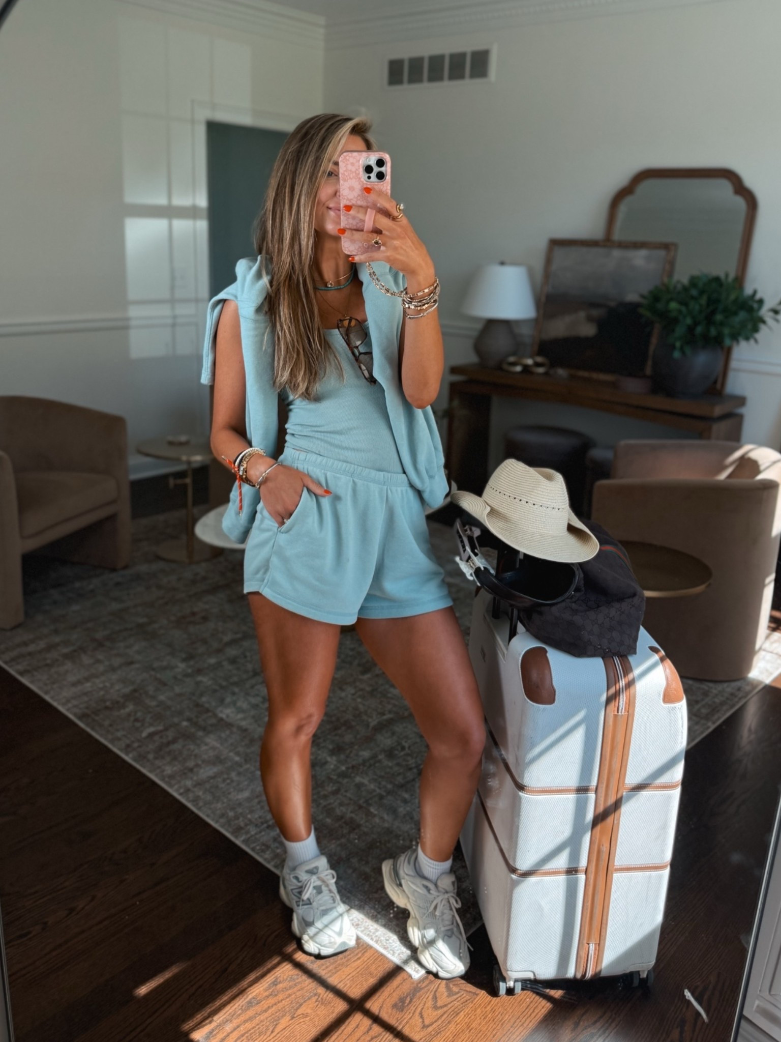 I am LOVING this @abercrombie comfy set for summer. Currently roadtripping to Nashville in this, the perfect travel outfit! The tank has removable padding and I linked the shorts and pants options (I have both)!



Wearing a small in all.

#LTKootd #LTKxAbercrombie #LTKTravel