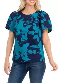 Women's Short Sleeve Poplin Top | Belk