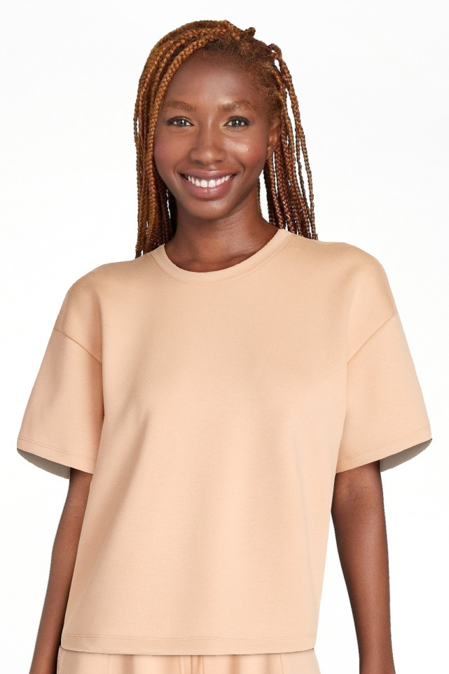 Scoop Women's and Women's Plus Scubaknit Tee with Short Sleeves, Sizes XS-4X | Walmart (US)